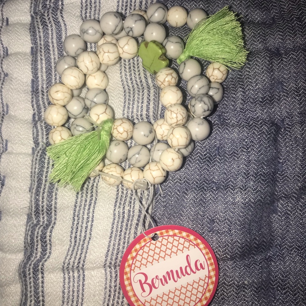 Bermuda marble bead bracelet